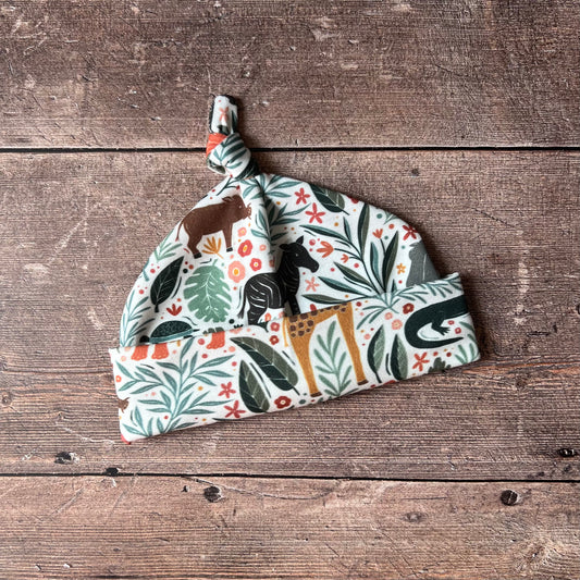 Safari Single Knotted Hat - 0-3m