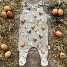 Load image into Gallery viewer, Chickens Footed Romper 3-6m
