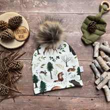 Load image into Gallery viewer, Organic Woodland Walk Bobble Hat
