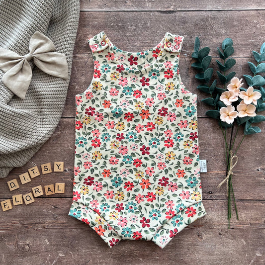 Ditsy Floral Bloomer Romper