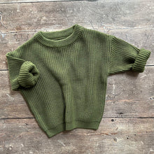Load image into Gallery viewer, Chunky Knit Oversized Sweater - Army
