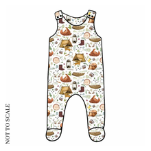 Load image into Gallery viewer, Organic Woodland Campers Footed Romper
